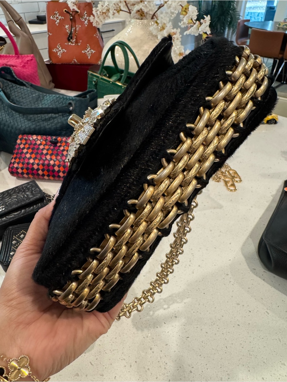 Chanel Ultra Rare Jeweled Pony Hair bag - Picture 3 of 4